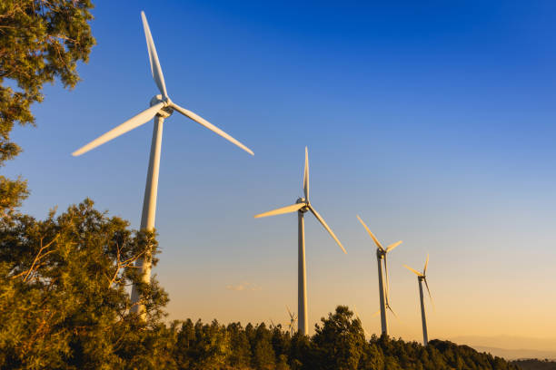 istock View of a wind farm sunset. Sustainable development, environment friendly, renewable energy concept. 1663539166