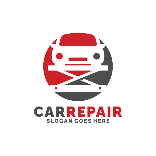 Vector illustration of Car repair logo design vector illustration