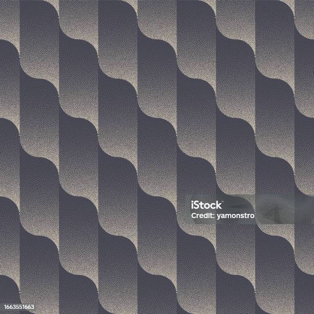 Grooves With Ripple Pattern Wavy Ripple Seamless Pattern Trend Vector Dotwork Elegant Abstract ...
