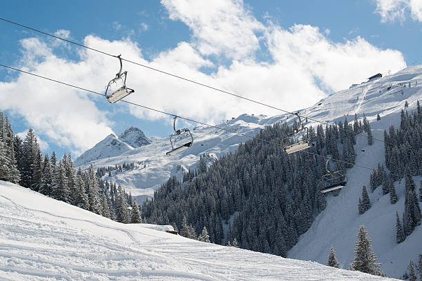 skilift w montafon valley - silvretta zdjęcia i obrazy z banku zdjęć