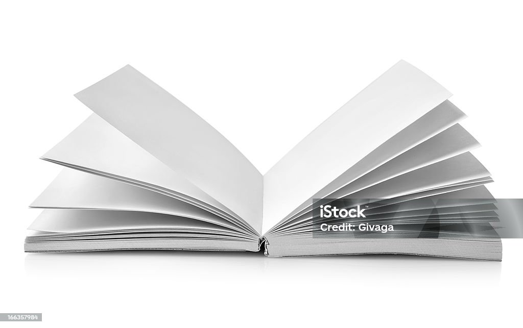 Libro abierto con páginas fanned - Foto de stock de Abierto libre de derechos