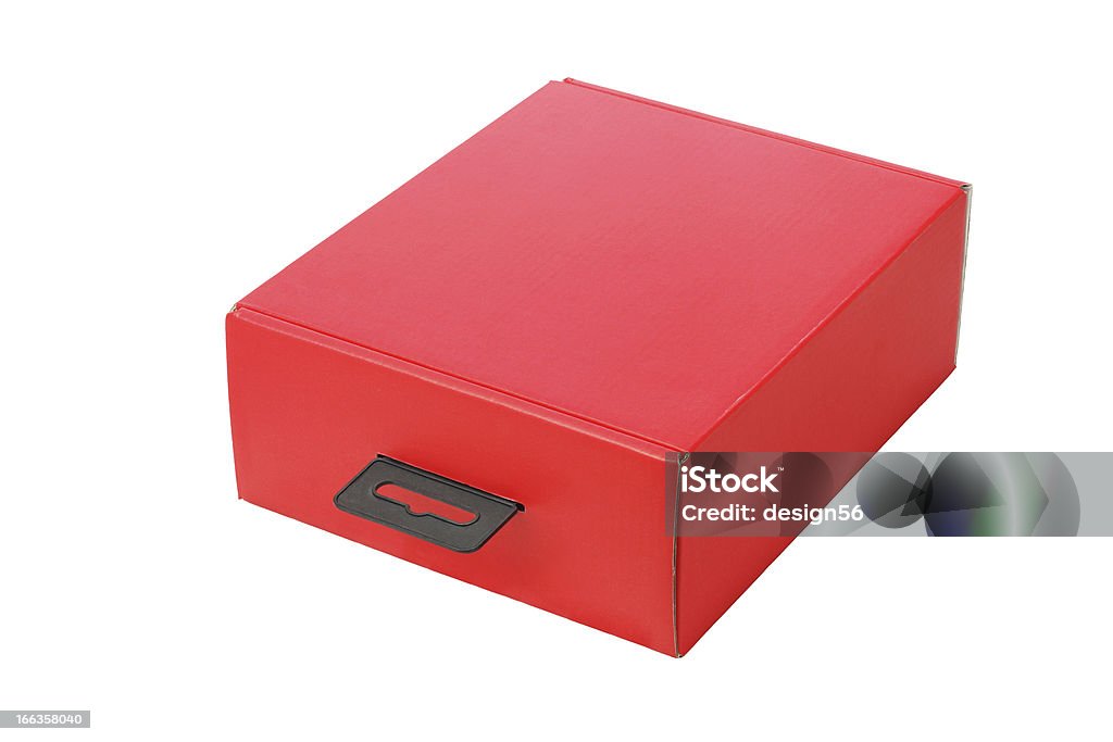 Scatola di carta rossa - Foto stock royalty-free di Carta