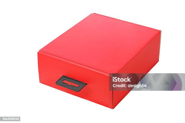 Czerwony Papier Pudełko - zdjęcia stockowe i więcej obrazów Bez ludzi - Bez ludzi, Białe tło, Czerwony