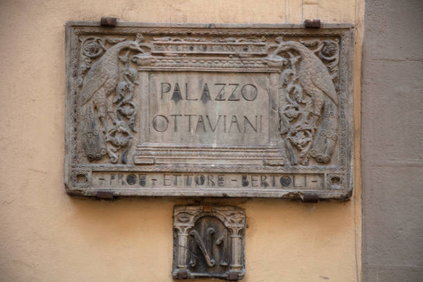 istock Palazzo Ottaviani historical sign in Florence, Italy 1663603756