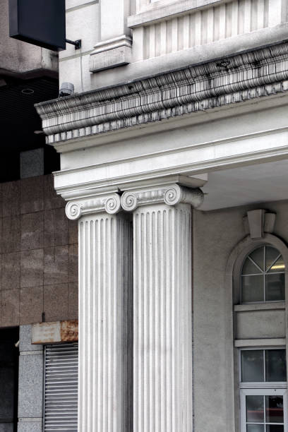 istock Architectural column details from old building exterior 1663617538