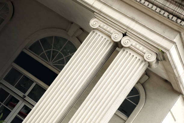 istock Architectural column details from old building exterior 1663617548