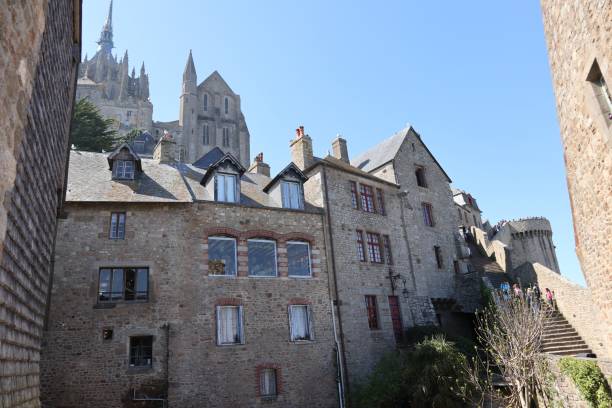 istock Outer corridor of Mont Saint-Michel in France 1663644328