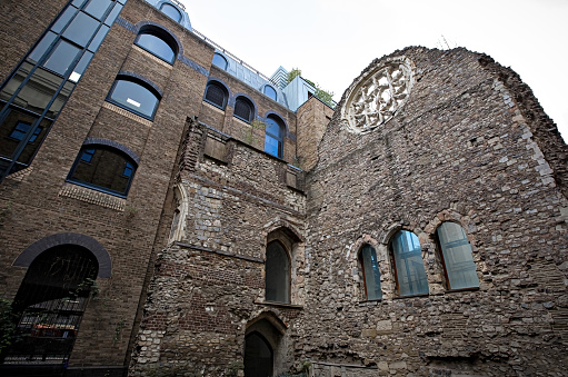 Winchester Palace and the Great Hall, Clink Street London UK