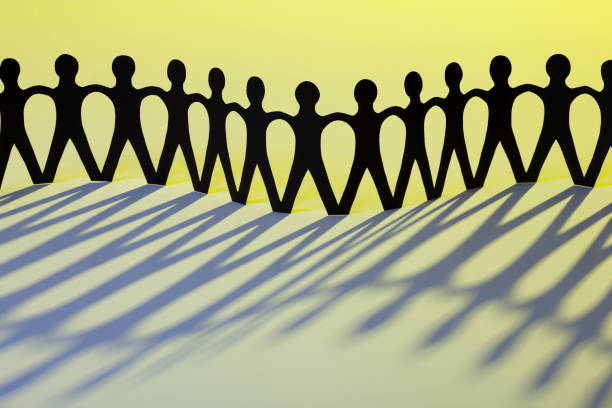 istock Paper Men Joining Together As Team, Union, Network or Family 166370217
