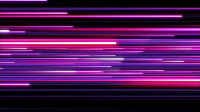 Beautiful Color Pink Blue Neon Tubes Illuminating Extremely Fast Seamless. High Speed Strokes Digital Rain Motion Design Concept. Looped 3d Animation of Glowing Lines