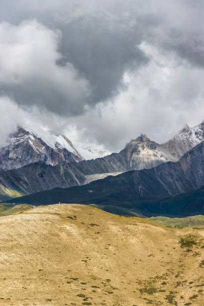 istock Dark Clouds HImalayan Mountains and Road to Korala Border between Tibet China and Upper Mustang, Nepal 1663729345