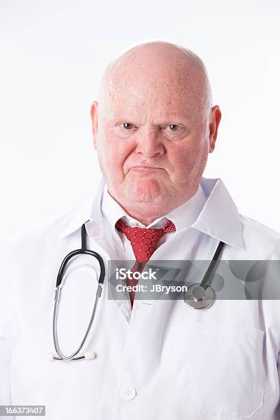 Occupation Professional Doctor Caucasian Man Job Angry Frowning Stock Photo - Download Image Now