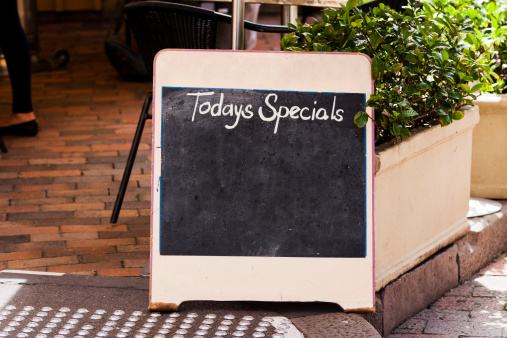 Blackboard sign 