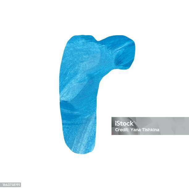 Letter R Blue Sign Letter R Uppercase Alphabet Blue Textured Cut Stock Illustration ...
