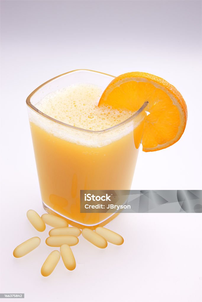 Витамин C коктейль для Простуда и грипп - Стоковые фото Апельсин роялти-фри