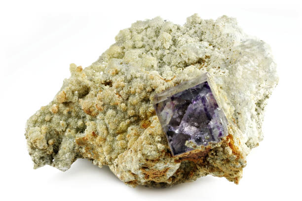 istock purple cube fluorite from Yaogangxian, China 1663760017