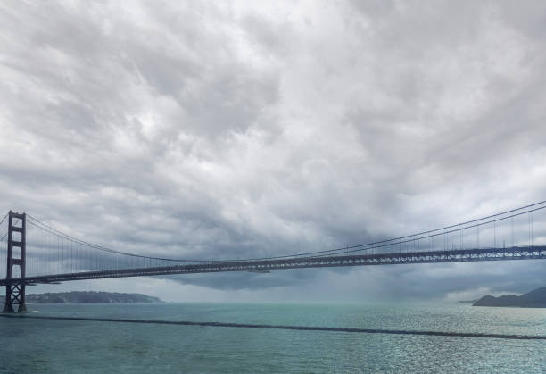 istock Heavy storm clouds over Golden Gate Bridge, San Francisco, CA, USA 1663769806