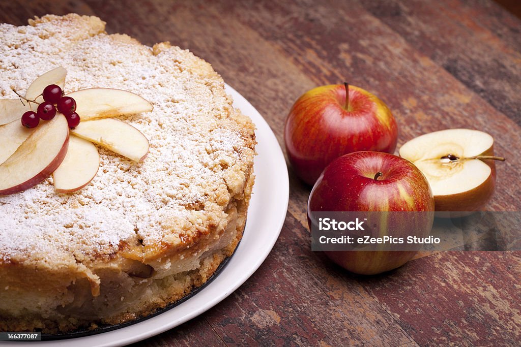 Sour Apples Cake International Cuisine - Desserts - Cake with "ricotta" cheese and sour apples. Apple - Fruit Stock Photo