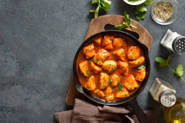 istock Sweet and spicy chicken bites with sauce 1663775879