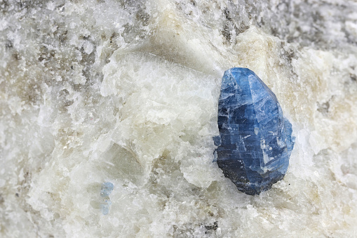 afghanite crystal on calcite matrix from Badakhshan, Afghanistan