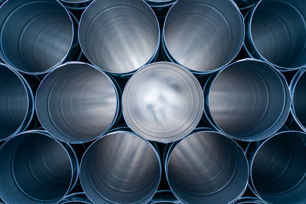 istock Full frame of stacked pipes 1663794296