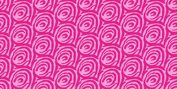 fashion doll background. Pink shape seamless pattern. Trendy fashion dollcore Style. Circular pattern. Template for textile and wallpaper. Vector illustration