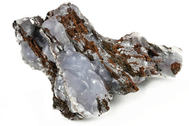 smithsonite from Lavrion, Greece isolated on white background