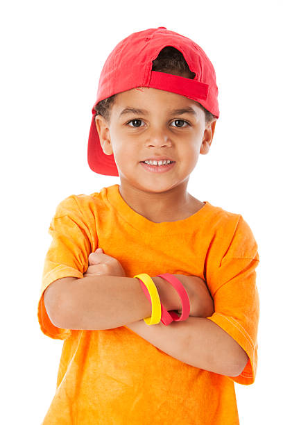 istock Real People: Mixed Race Little Boy Baseball Cap Head Shoulders 166381770