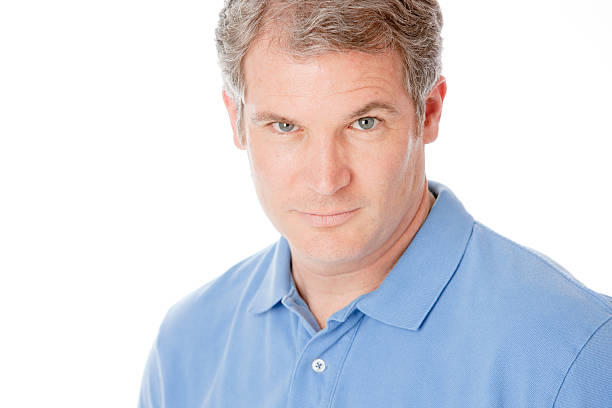 istock Real People: Closeup Assertive Adult Caucasian Man Head Shoulder 166383686