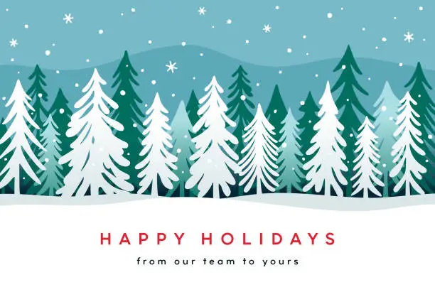 Vector illustration of Winter Holiday Background