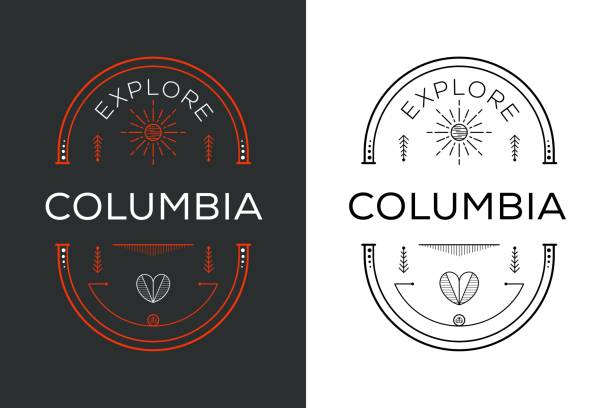 entdecken sie columbia design. - vancouver skyline city urban scene stock-grafiken, -clipart, -cartoons und -symbole