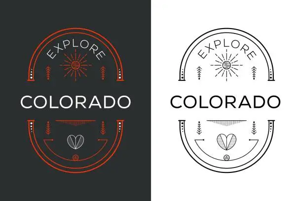 Vector illustration of Explore Colorado Design.