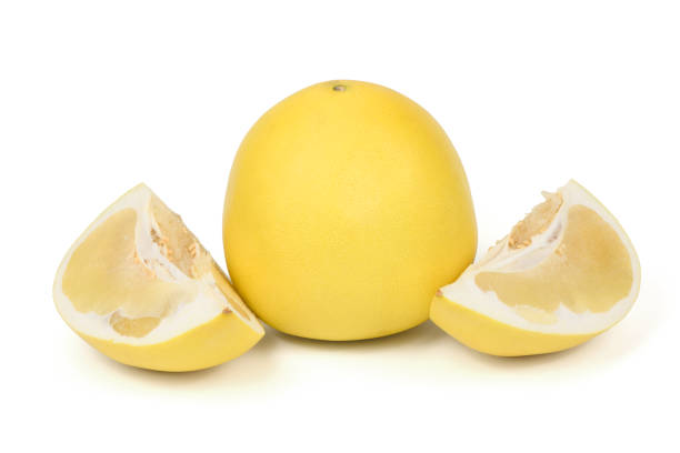 istock Perfectly retouched pomelo on white background. 1663901115