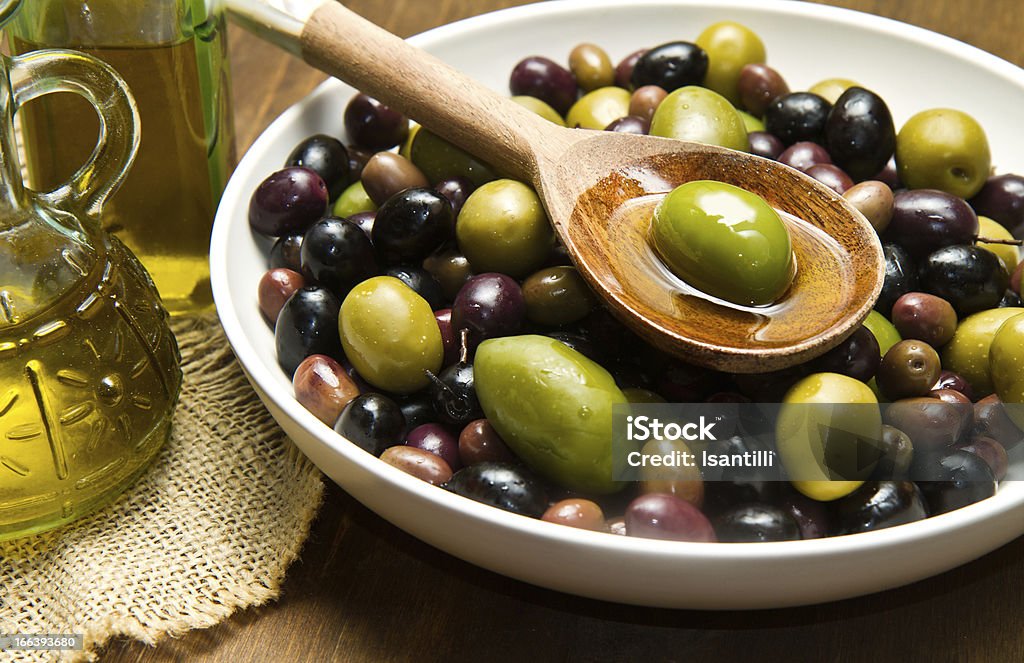 olive Olivenöl - Lizenzfrei Ast - Pflanzenbestandteil Stock-Foto