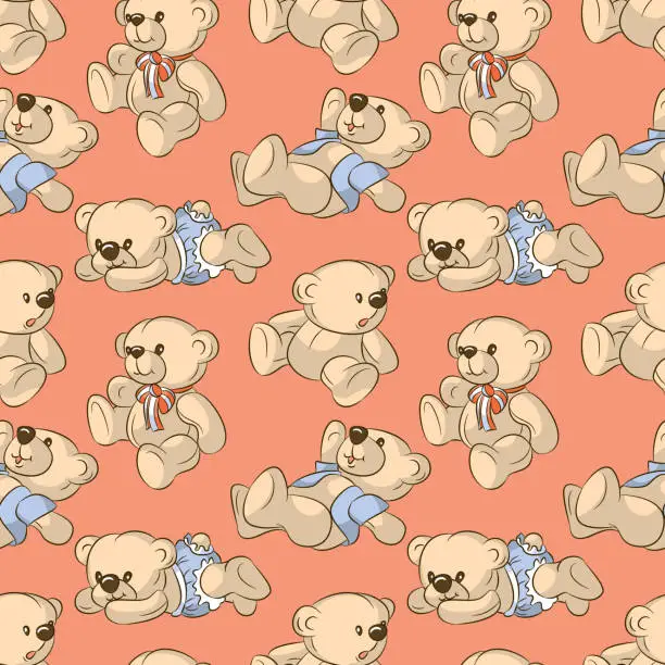 Vector illustration of Teddy bears