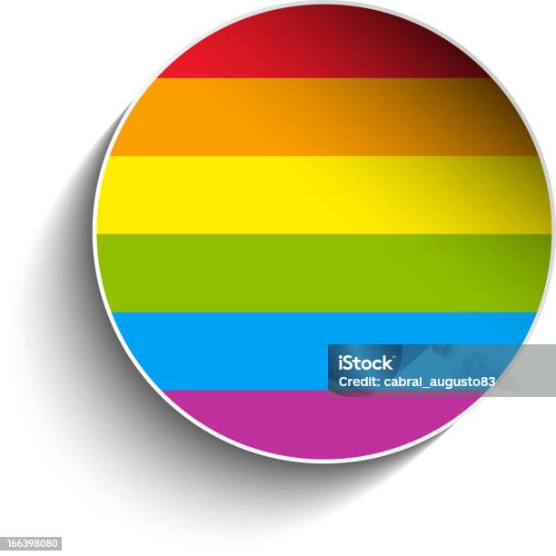 Love Circle Paper Sticker Button Gay Stock Illustration - Download Image Now - Backgrounds, Badge, Campaign Button
