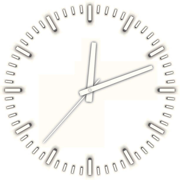 illustrations, cliparts, dessins animés et icônes de horloge blanche illustration - clock hand clock coding watch