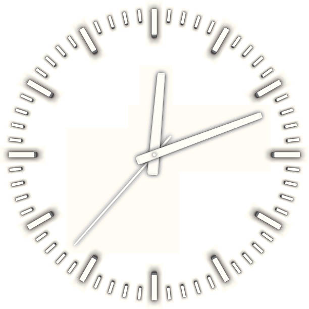 biały zegar wektor - clock hand clock coding watch stock illustrations