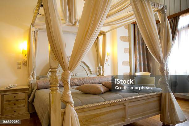 Luxury And Classic Hotel Bedroom Stock Photo - Download Image Now - Tourist Resort, Bed - Furniture, Four-Poster Bed