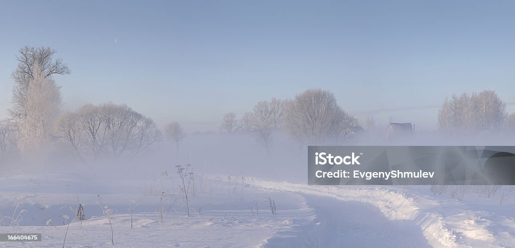 winter-Natur mit Schnee bedeckt und hoar am Morgen - Lizenzfrei Baum Stock-Foto