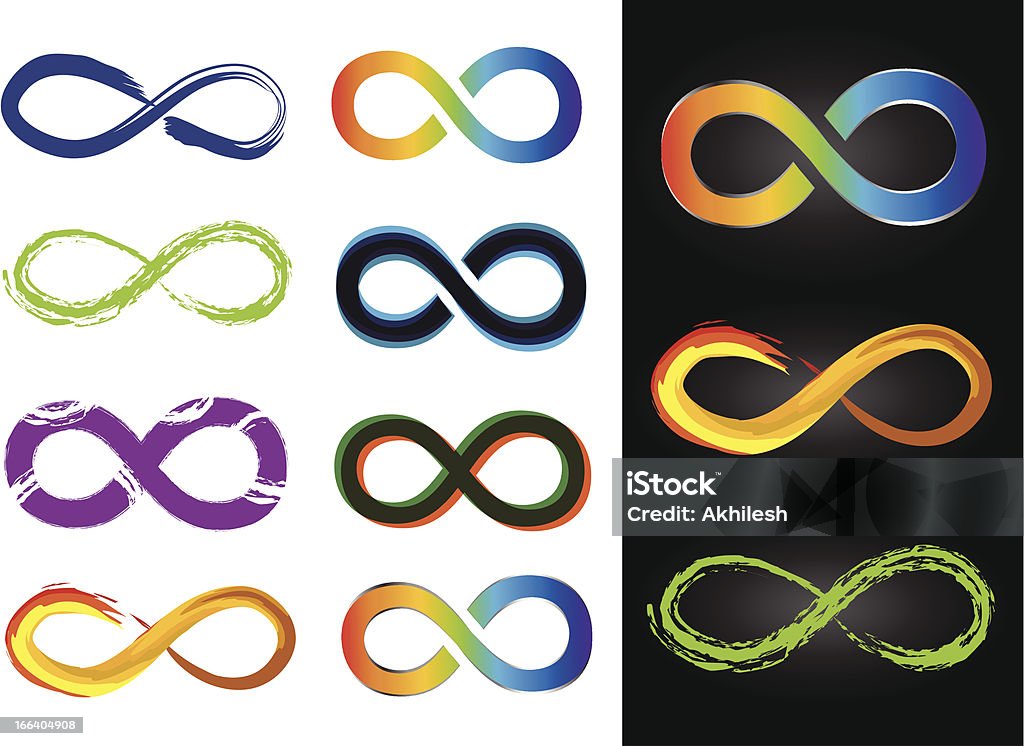 Eight Different Infinity Symbols Vector Illustrations Stock ...