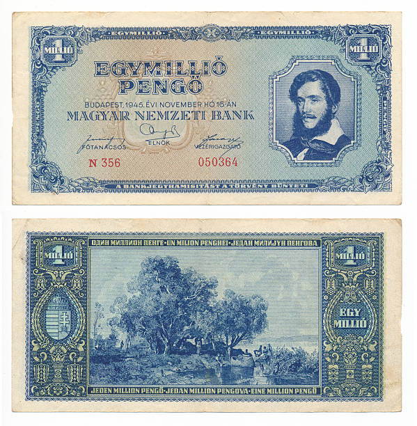 istock Hungarian banknote at 10 million pengo, 1945 year 166405279