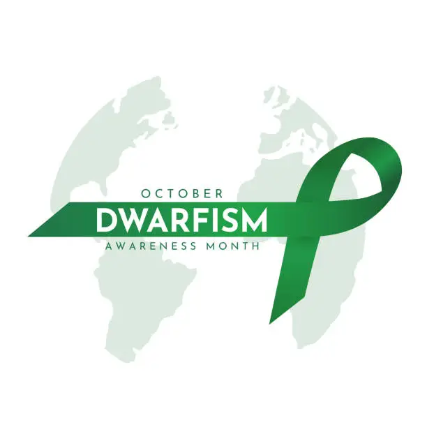 Vector illustration of Dwarfism Awareness Month poster, October. Vector