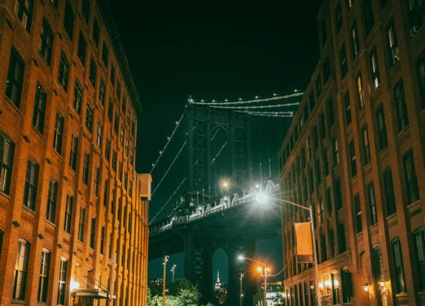 istock Manhattan Bridge at night, New York City 1664099064