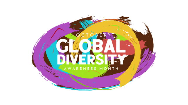 Global Diversity Awareness Month abstract poster, October. 4k