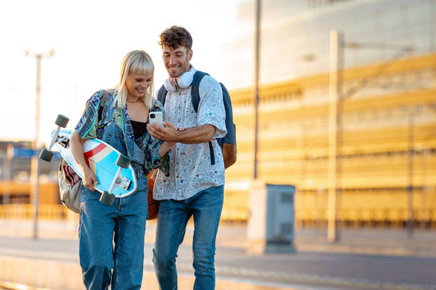 istock Cheerful young people in the city 1664138975
