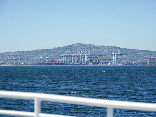 Port of Los Angeles Giant cranes and shipping containers in the Port of Los Angeles. san pedro los angeles photos stock pictures, royalty-free photos & images