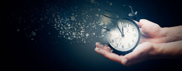Concept of passing away, the clock breaks down