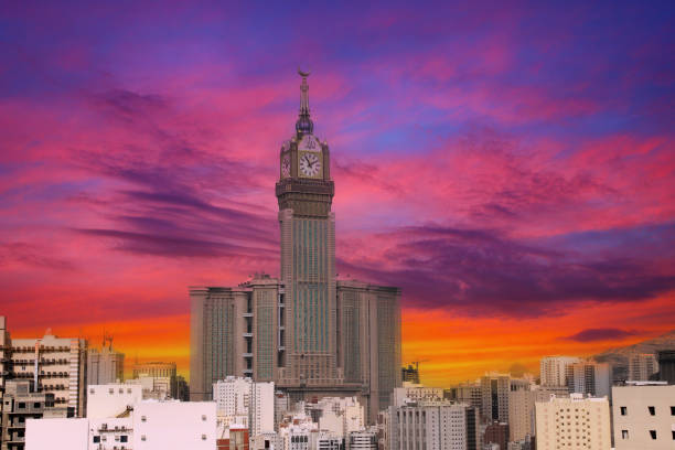 istock Royal Clock Tower  with sunset. Mecca,Saudi Arabia 1664163286
