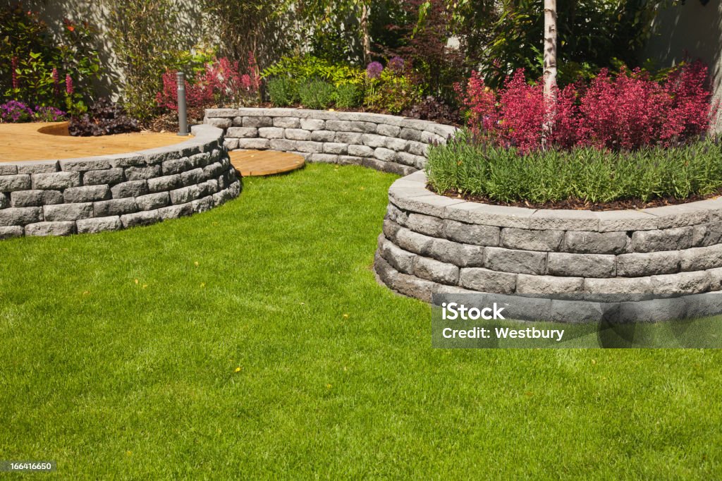Jardim planejado - Foto de stock de Pedra - Material de Construção royalty-free
